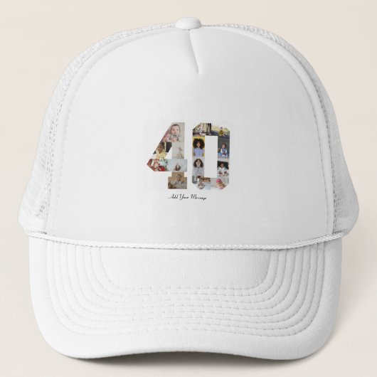 Nummer 40 Fotocollage Trucker Pet (Voorkant)