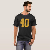 Nummer 40 Genummerd Uniform Sportteam Jersey 40e T-shirt (Voorkant volledig)