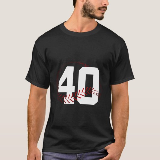NUMMER 40 JAAR HONKBAL 40E VERJAARDAG T-SHIRT (Voorkant)