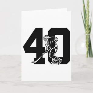 Nummer 40 Jaar IJshockey 40ste Verjaardag  Kaart