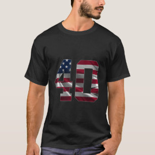 NUMMER 40 JAAR OUD VS 40E VERJAARDAG T-SHIRT