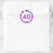 Nummer 40 - ronde Sticker (Tas)