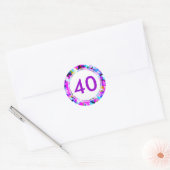 Nummer 40 - ronde Sticker (Envelop)