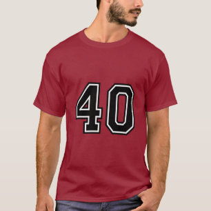 Nummer 40 Varsity Sport Jersey 40e Verjaardag T-shirt