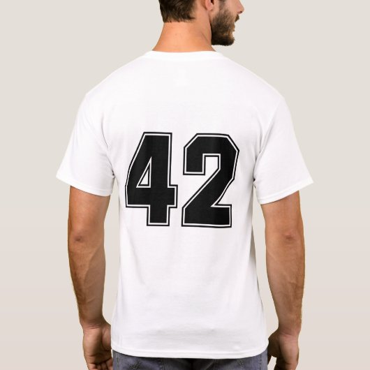 Nummer 42 backside print t-shirt (Achterkant)