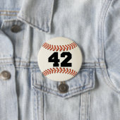 Nummer 42 Baseball Ronde Button 7,6 Cm (In situ)
