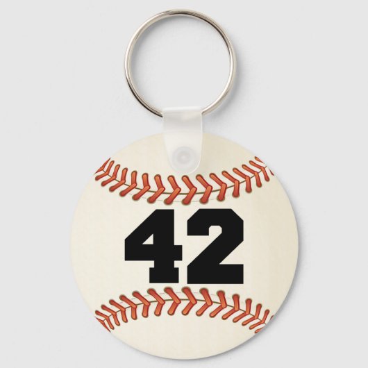 Nummer 42 Baseball Sleutelhanger (Voorkant)