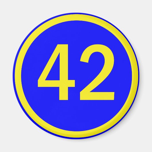 nummer, 42, in een cirkel magneet (Voorkant)
