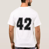 Nummer 42 voor- en achterzijafdruk t-shirt (Achterkant)