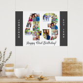 Nummer 43 Fotocollage voor 43e verjaardag Poster (Keuken)