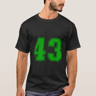 Nummer 43 Groene Sport Fan Jersey Nummer T-shirt