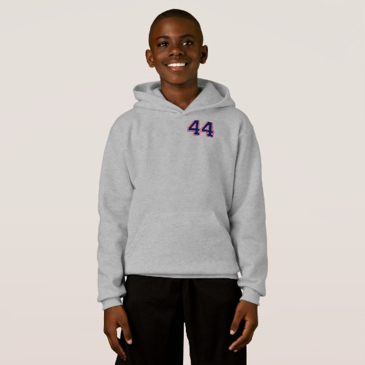 Nummer 44 44 Sport Jersey Hoodie (Voorkant volledig)