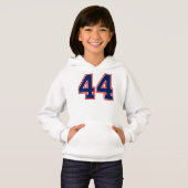 Nummer 44 44 Sport Jersey Hoodie (Voorkant volledig)