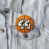 Nummer 44 Basketball Ronde Button 7,6 Cm (In situ)