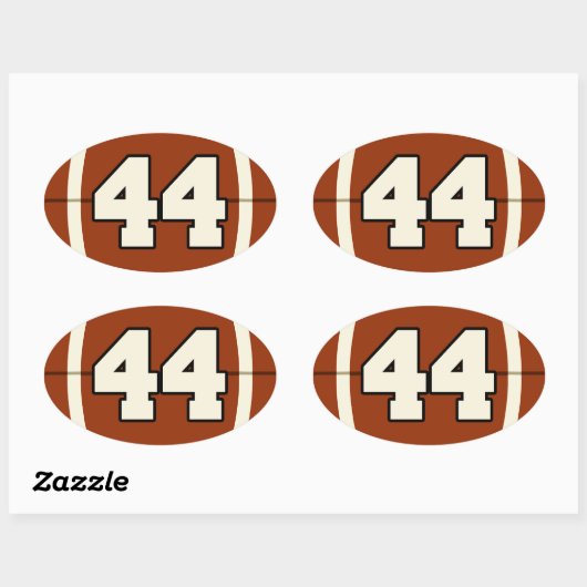Nummer 44 Football Sticker (Vel)