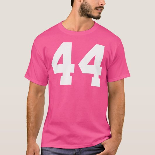 Nummer 44 (op de voorzijde) Sport Team Jersey Numm T-shirt (Voorkant)