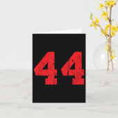 Nummer #44 Sport Rood Vervuild Nummer Kaart (Gele Bloem)