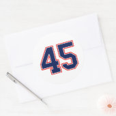 Nummer 45 45 Sport Jersey Ronde Sticker (Envelop)