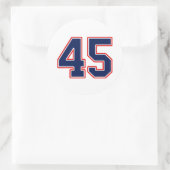 Nummer 45 45 Sport Jersey Ronde Sticker (Tas)