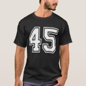 Nummer 45 Varsity Sportteam Jersey 45e verjaardag T-shirt (Voorkant)