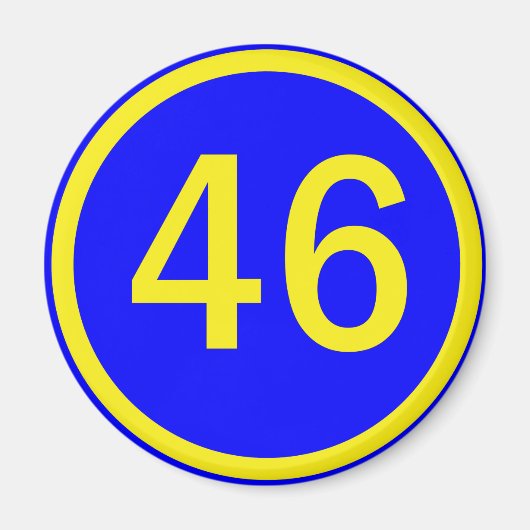 Nummer 46, in een cirkel magneet (Voorkant)
