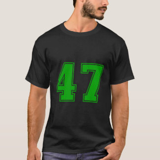 Nummer 47 Groene Sport Fan Jersey Nummer T-shirt