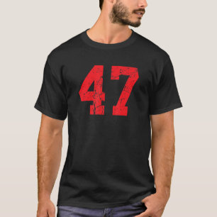 Nummer #47 Sport Jersey Red Distsed Lu T-shirt