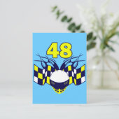 NUMMER 48 AUTO-RACINGONTWERP BRIEFKAART (Staand voorkant)