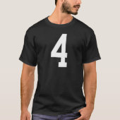 Nummer 4 Back Design Voetbal Training T-shirt (Voorkant)