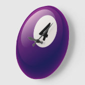 Nummer 4 Billiards Ball Clock Grote Klok (Hoek)