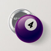 NUMMER 4 BILLIARTS BALL RONDE BUTTON 5,7 CM (Voorkant /achterkant)