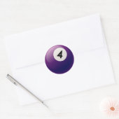 NUMMER 4 BILLIARTS BALL RONDE STICKER (Envelop)