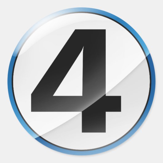 Nummer 4 blauwe sticker (Voorkant)