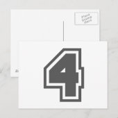 Nummer 4 briefkaart (Voorkant / Achterkant)
