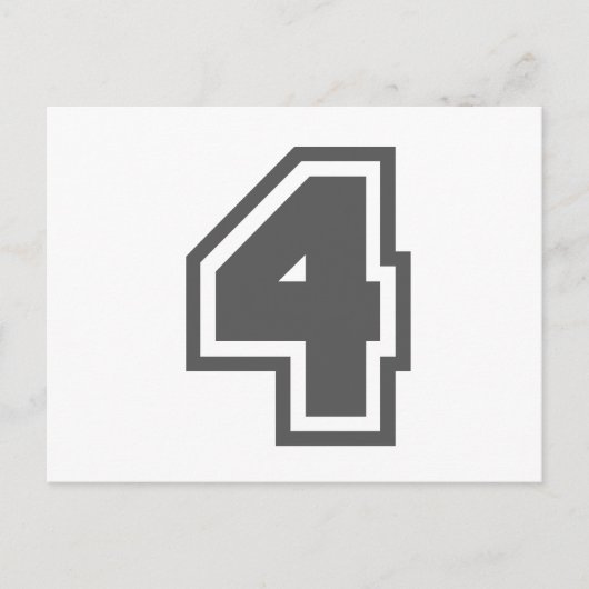 Nummer 4 briefkaart (Voorkant)