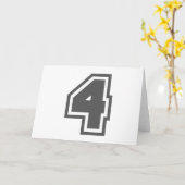 Nummer 4 kaart (Gele Bloem)