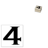 Nummer 4 Rubber Art Stempel (Gestempeld)