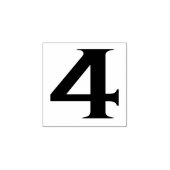 Nummer 4 Rubber Art Stempel (Afrduk)