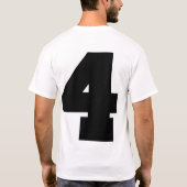 Nummer 4 Sport (frontside en backside print) T-shirt (Achterkant)