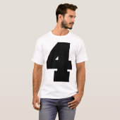 Nummer 4 Sport (frontside en backside print) T-shirt (Voorkant volledig)
