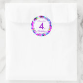 Nummer 4 - Verjaardagsronde Sticker (Tas)