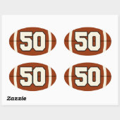 Nummer 50 Football Sticker (Vel)