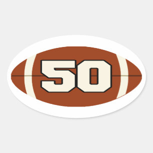 Nummer 50 Football Sticker