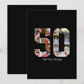 Nummer 50 Fotocollage Bedankkaart (Voorkant / Achterkant)