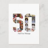 Nummer 50 Fotocollage Briefkaart (Voorkant)