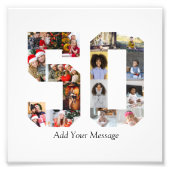 Nummer 50 Fotocollage Foto Afdruk (Voorkant)