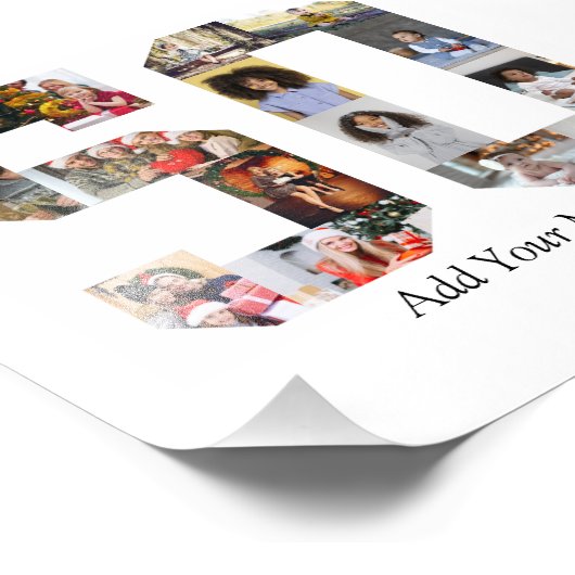 Nummer 50 Fotocollage Foto Afdruk (Hoek)