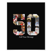Nummer 50 Fotocollage Foto Afdruk (Voorkant)