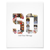 Nummer 50 Fotocollage Foto Afdruk (Voorkant)