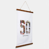 Nummer 50 Fotocollage Hangend Wandkleed (Gebogen)